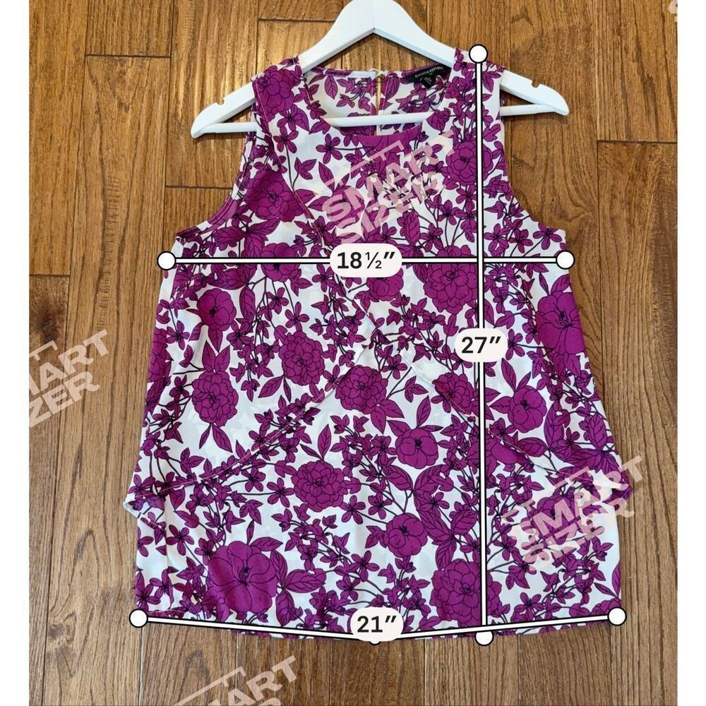 Banana Republic pink floral crewneck layered front tank size small - Picture 6 of 8
